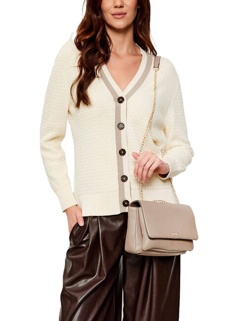 CALIWEN Bolso de hombro convertible con cadena gris topo del desierto - Bolsos Mujer