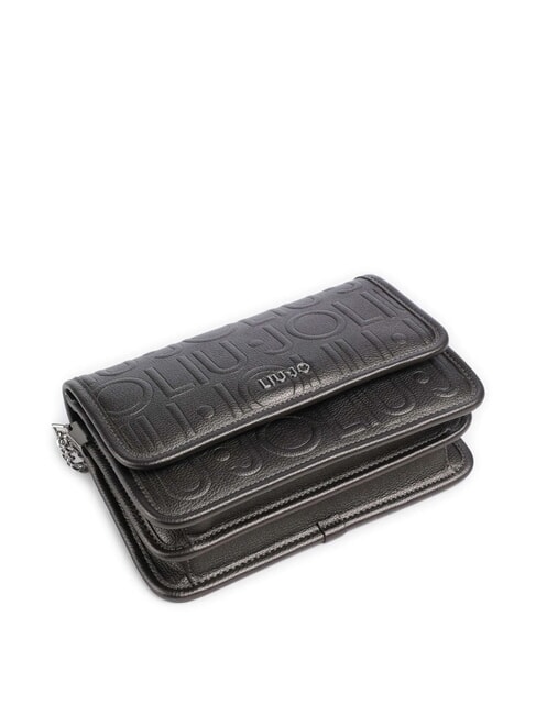 MANHATTAN Bolso convertible con solapa antracita se reunió. - Bolsos Mujer