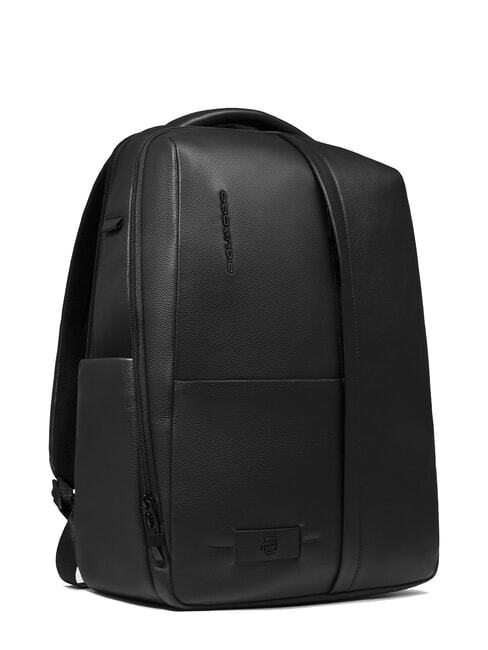RUSSEL Mochila de cuero para port&aacute;til de 15,6" negro - Mochilas para port&aacute;til