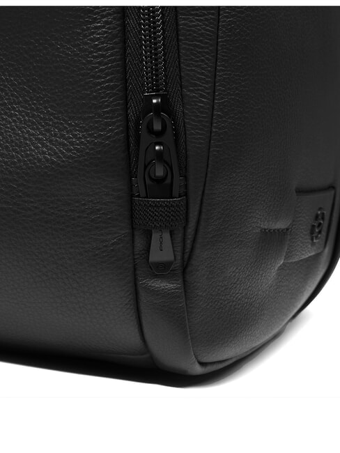 RUSSEL Mochila de cuero para port&aacute;til de 15,6" negro - Mochilas para port&aacute;til