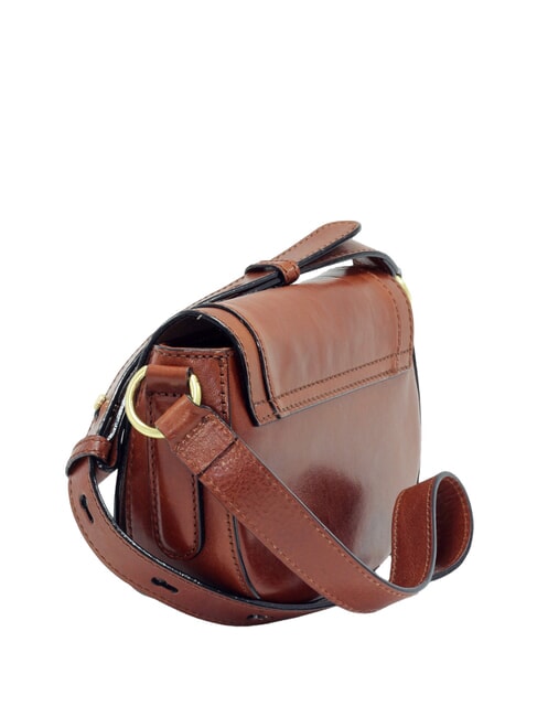 ILARIA Mini bolso de hombro de piel BROWN - Bolsos Mujer