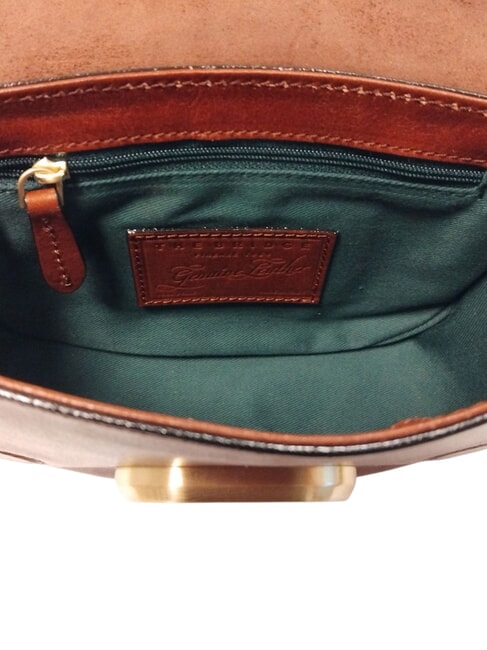 ILARIA Mini bolso de hombro de piel BROWN - Bolsos Mujer