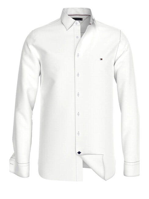 TH  Camisa de algod&oacute;n para hombre blanco &oacute;ptico - Camisas de hombre