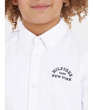 TOMMY HILFIGER TH KIDS New York Camisa de algodón blanco - camisas para niños - 3