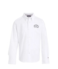 TOMMY HILFIGER TH KIDS New York Camisa de algodón blanco - camisas para niños - 4