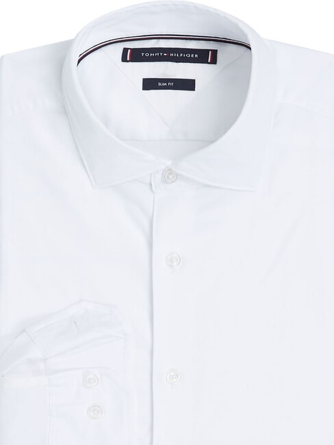 TH  Camisa de mezcla de algodón blanco óptico - Camisas de hombre