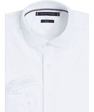 TOMMY HILFIGER TH  Camisa de mezcla de algodón blanco óptico - Camisas de hombre - 5