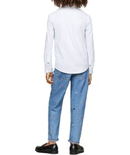 TOMMY HILFIGER TH KIDS Camisa de algodón azul ventoso - camisas para niños - 2