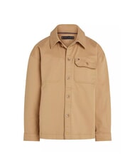 TOMMY HILFIGER TH KIDS Chaqueta tipo sobrecamisa caqui clásico - camisas para niños - 4