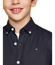 TOMMY HILFIGER TH KIDS Camisa de algodón de manga larga cielo del desierto - camisas para niños - 3