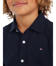 TOMMY HILFIGER TH KIDS Camisa de algodón cielo del desierto - camisas para niños - 3