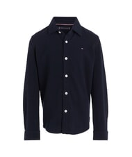 TOMMY HILFIGER TH KIDS Camisa de algodón cielo del desierto - camisas para niños - 4