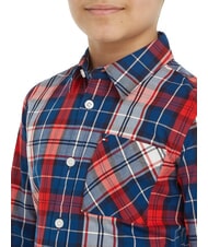 TOMMY HILFIGER TH KIDS Tartan Camisa de algodón cheque azul - camisas para niños - 3