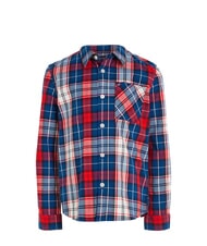 TOMMY HILFIGER TH KIDS Tartan Camisa de algodón cheque azul - camisas para niños - 4