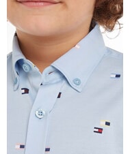 TOMMY HILFIGER TH KIDS Camisa de algodón de manga larga vaso azul - camisas para niños - 3