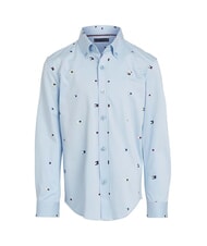TOMMY HILFIGER TH KIDS Camisa de algodón de manga larga vaso azul - camisas para niños - 4