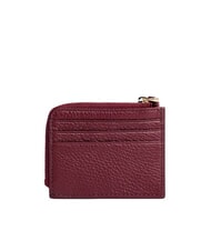 COCCINELLE TASSEL Tarjetero con cremallera en piel martillada - Carteras Mujer