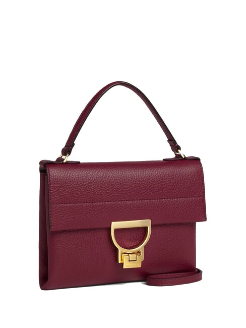 ARLETTIS Minibolso de piel con textura grosella - Bolsos Mujer