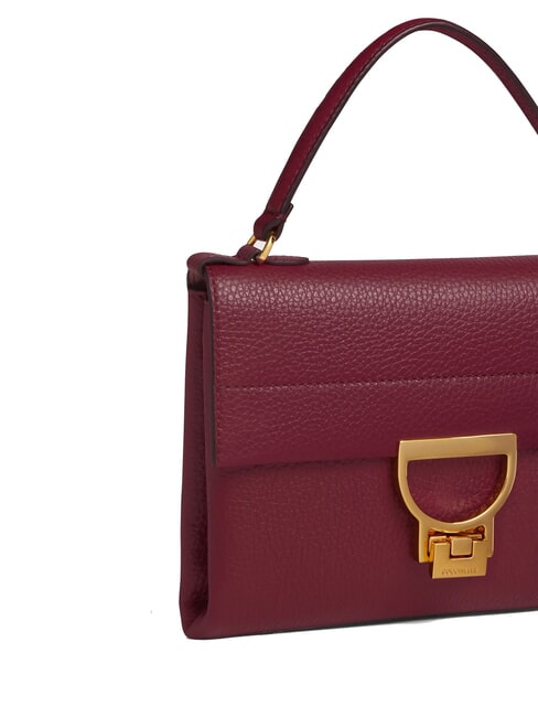 ARLETTIS Minibolso de piel con textura grosella - Bolsos Mujer