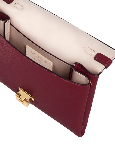 ARLETTIS Minibolso de piel con textura grosella - Bolsos Mujer