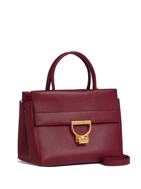 ARLETTIS Bolso de mano de piel martillada grosella - Bolsos Mujer