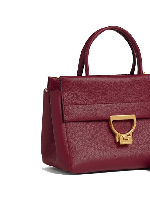 ARLETTIS Bolso de mano de piel martillada grosella - Bolsos Mujer