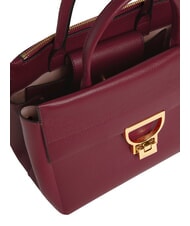 COCCINELLE ARLETTIS Bolso de mano de piel martillada grosella - Bolsos Mujer - 4