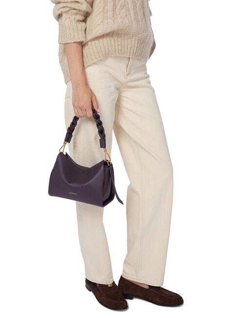 BOHEME GRANA DOUBLE Bolso de mano, con bandolera, en piel co&ntilde;ac/negro - Bolsos Mujer