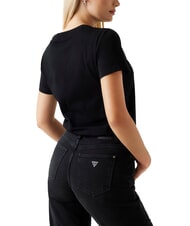 GUESS SS CN KRYSTAL TRIANGLE Camiseta de manga corta con tachuelas y pedrería jetbla - camiseta - 2