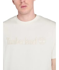 TIMBERLAND EMBROIDERY TONAL Camiseta de algodón blanco de la vendimia - camiseta - 3