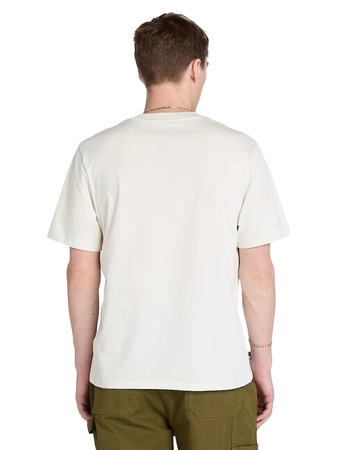 EMBROIDERY TONAL Camiseta de algod&oacute;n blanco de la vendimia - camiseta