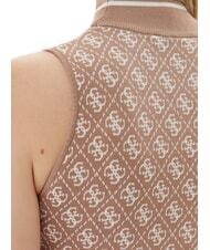 GUESS RN LISE 4G Camiseta sin mangas de cuello alto arena mojada y crema c - camiseta - 4