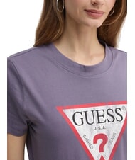 GUESS CLASSIC FIT LOGO camiseta con logo lavado violeta - camiseta - 3