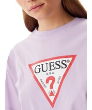 GUESS JEANS SS CN BOXY ICONIC  Camiseta de algod&oacute;n flor lila - camiseta - 3