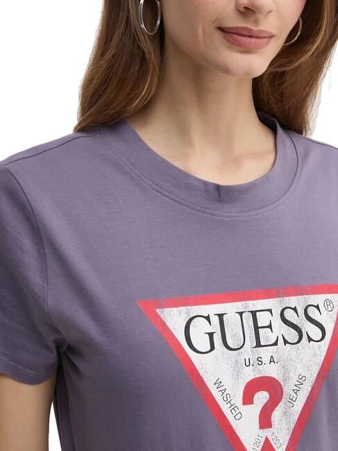 CLASSIC FIT LOGO camiseta con logo lavado violeta - camiseta