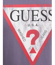 GUESS CLASSIC FIT LOGO camiseta con logo lavado violeta - camiseta - 4
