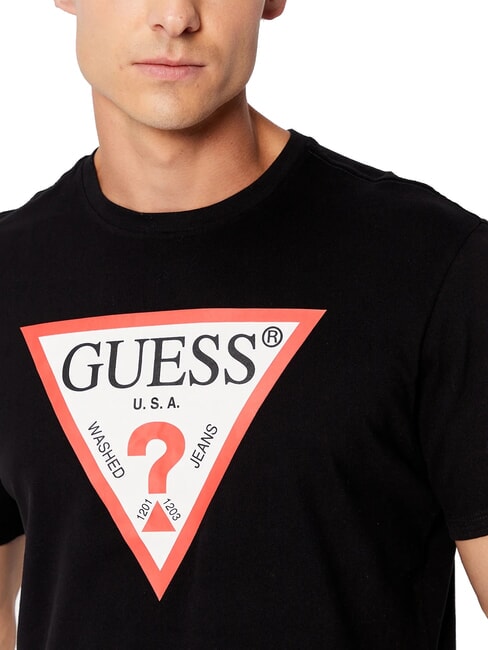 TRI LOGO Camiseta de algodón jetbla - camiseta