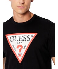 GUESS TRI LOGO Camiseta de algodón jetbla - camiseta - 3