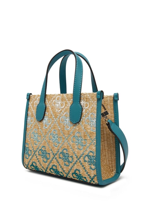 SILVANA Mini bolso de mano, con correa para el hombro logotipo verde azulado - Bolsos Mujer