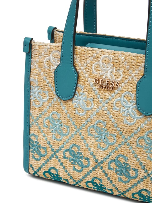 SILVANA Mini bolso de mano, con correa para el hombro logotipo verde azulado - Bolsos Mujer