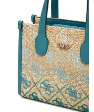 GUESS SILVANA Mini bolso de mano, con correa para el hombro logotipo verde azulado - Bolsos Mujer - 3
