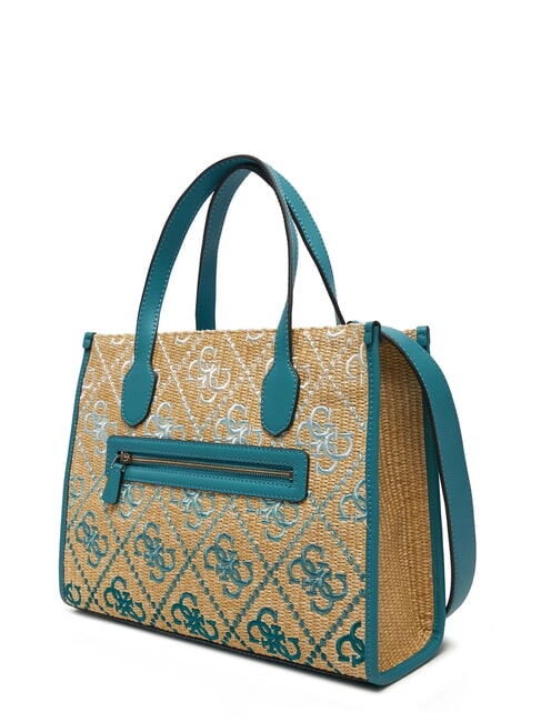 SILVANA Bolso de hombro logotipo verde azulado - Bolsos Mujer