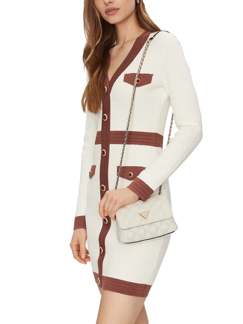 GIULLY Mini bolso acolchado con solapa OFFWHITE - Bolsos Mujer