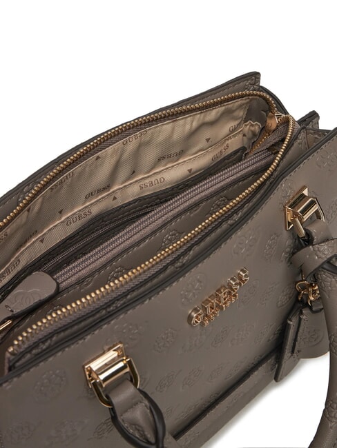 ZARELA  Bolso de mano, con bandolera logotipo de color topo oscuro - Bolsos Mujer