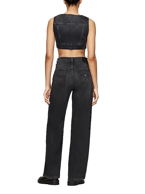 TH JEANS Top de mezclilla mezclilla negra - camiseta