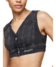TOMMY HILFIGER TH JEANS Top de mezclilla mezclilla negra - camiseta - 3