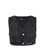 TOMMY HILFIGER TH JEANS Top de mezclilla mezclilla negra - camiseta - 4
