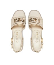 GUESS TANVEE Sandalias de alpargatas de cu&ntilde;a alta crema/oro - Zapatos Mujer - 3