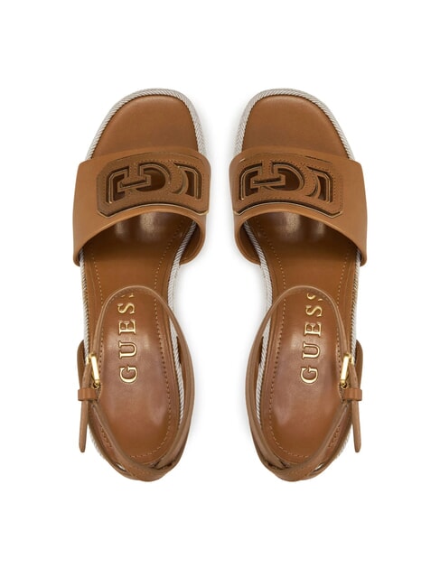 TANVEE Sandalias de alpargatas de cuña alta bronceado - Zapatos Mujer