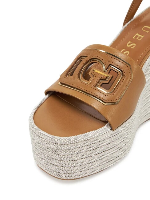 TANVEE Sandalias de alpargatas de cuña alta bronceado - Zapatos Mujer